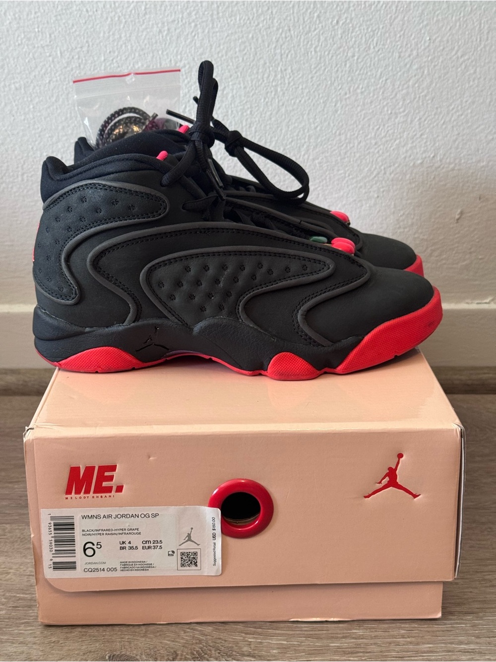 Melody Ehsani x Air Jordan OG SP Cherry 2020 US 6.5